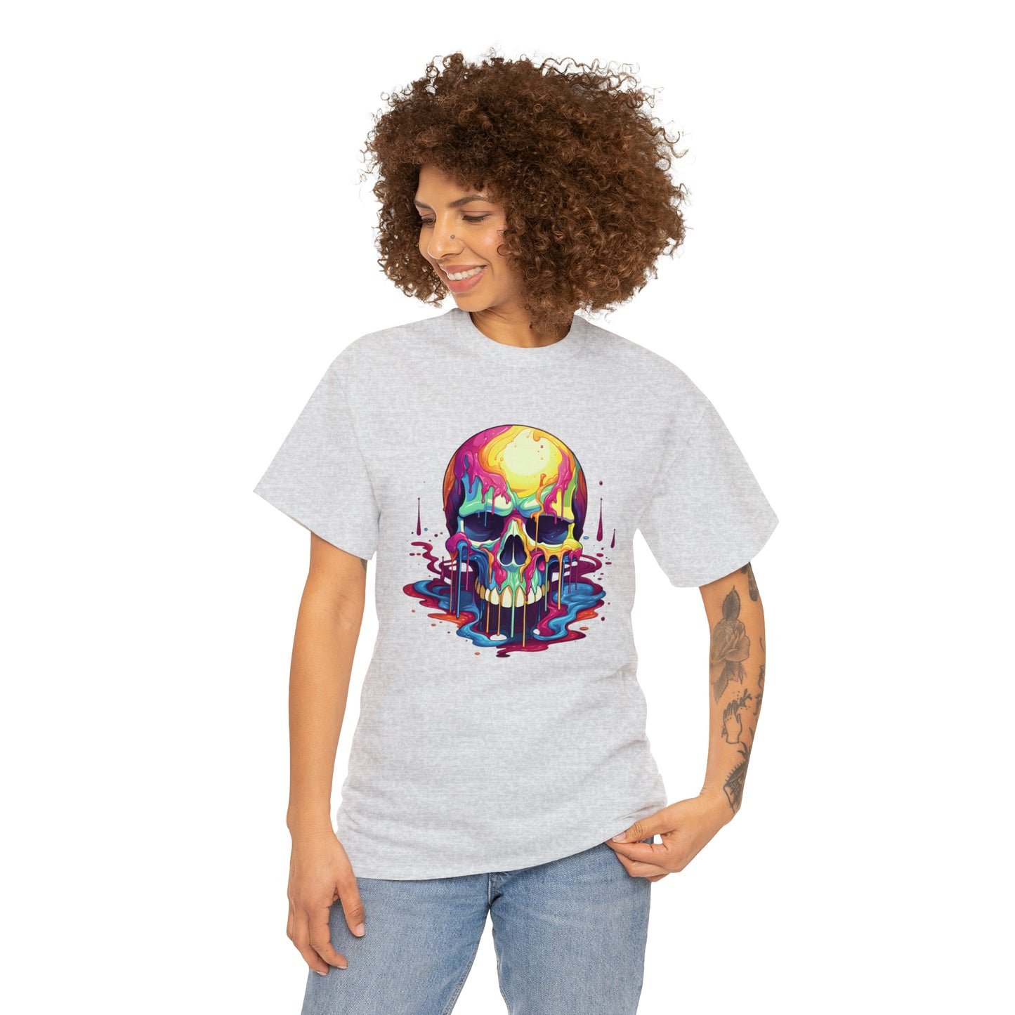 Painted Skull, Unisex Heavy Cotton Tee