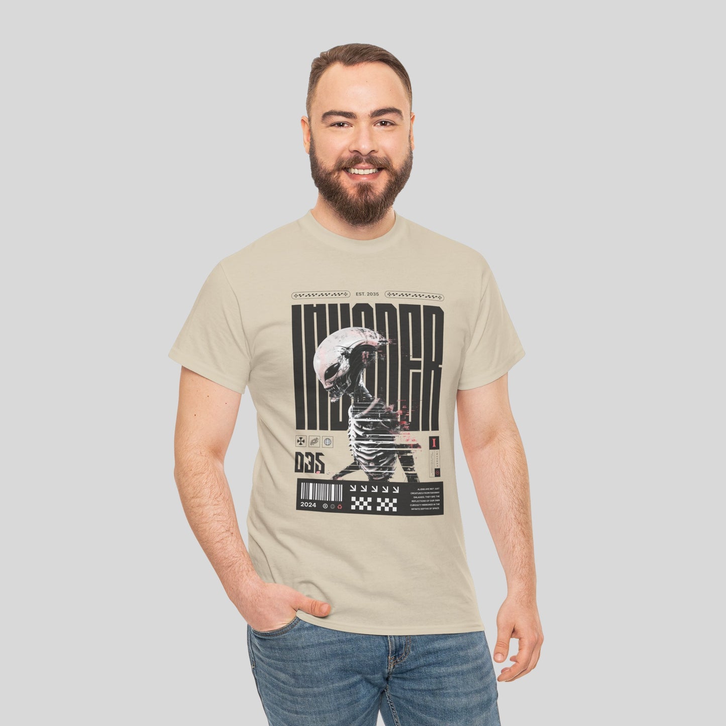 Alien Invader, Unisex Heavy Cotton Tee