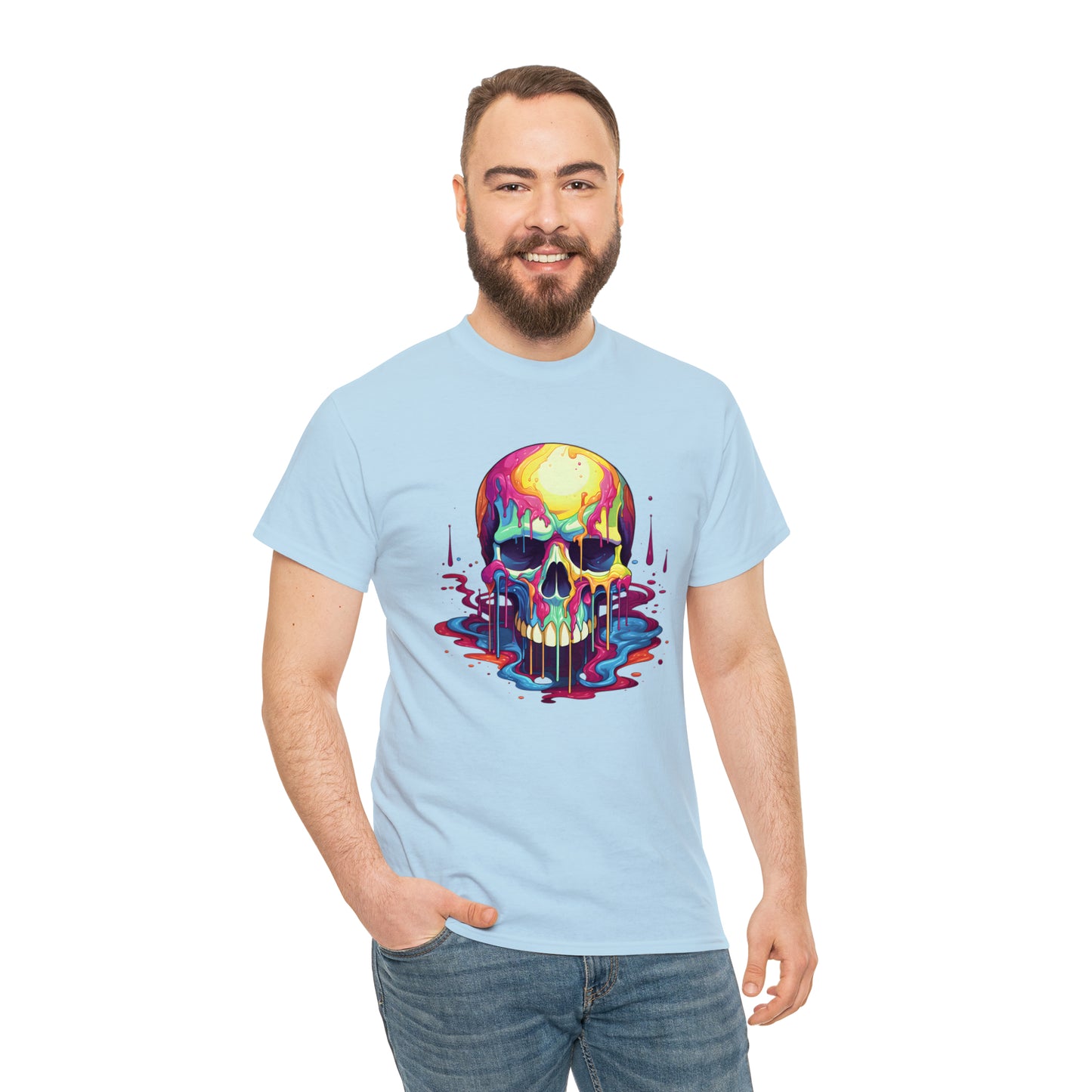 Painted Skull, Unisex Heavy Cotton Tee