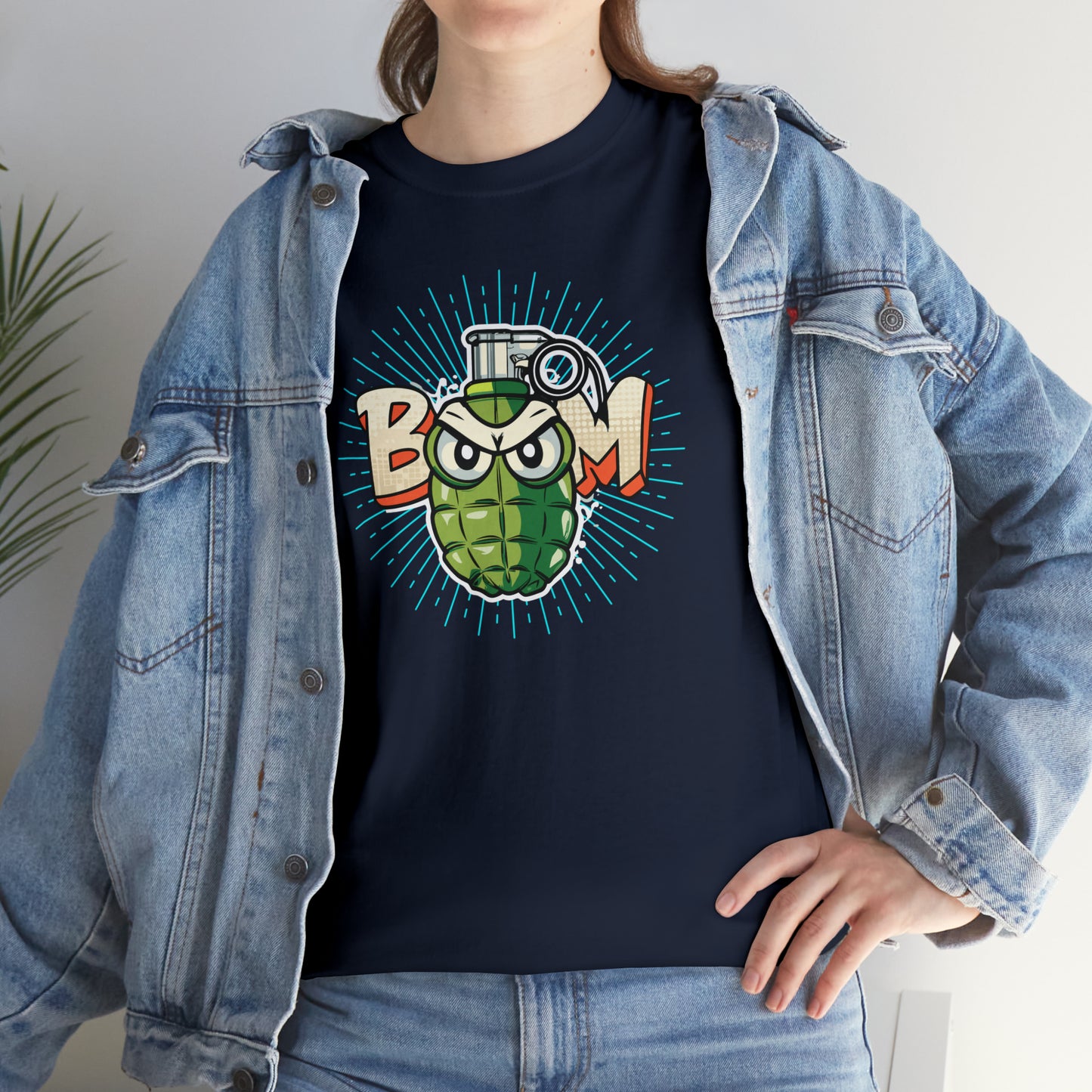 BOOM, Angry Grenade, Unisex Heavy Cotton Tee