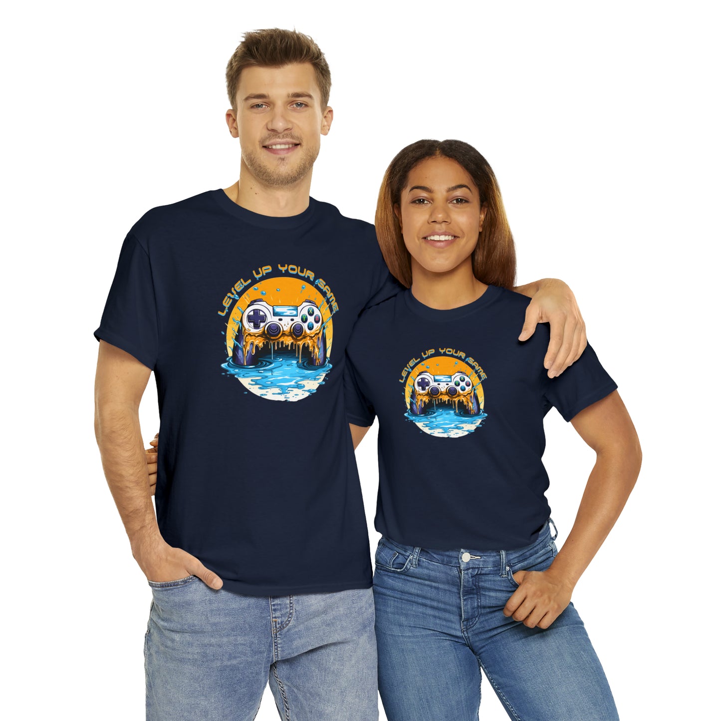 Level Up Your Game, Game Controller Unisex Heavy Cotton Tee