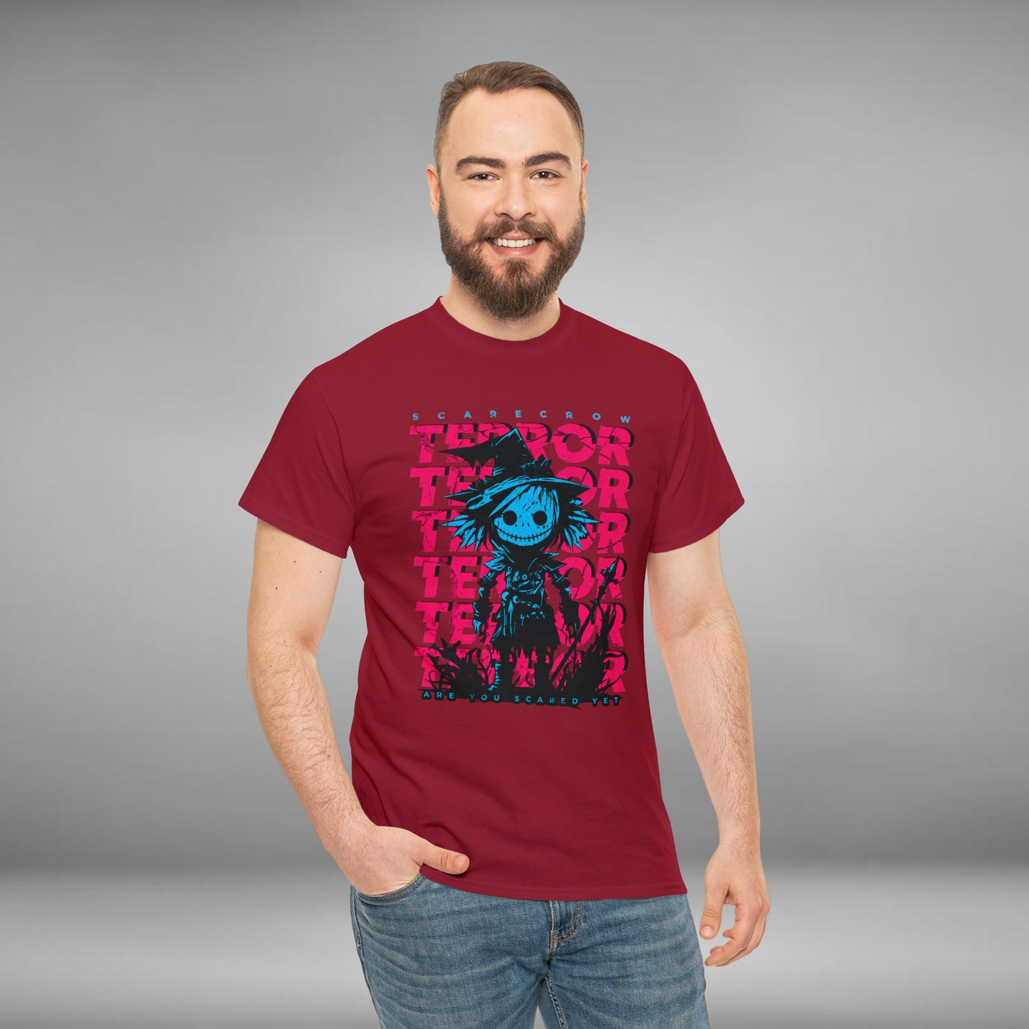 TERROR Scarecrow Unisex Heavy Cotton Graphic Tee