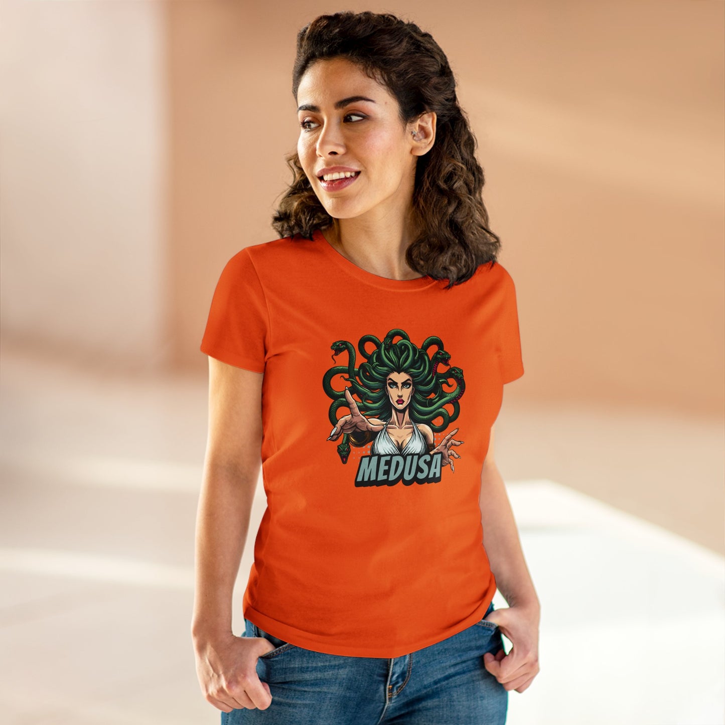 Medusa, Women's Midweight Cotton Tee