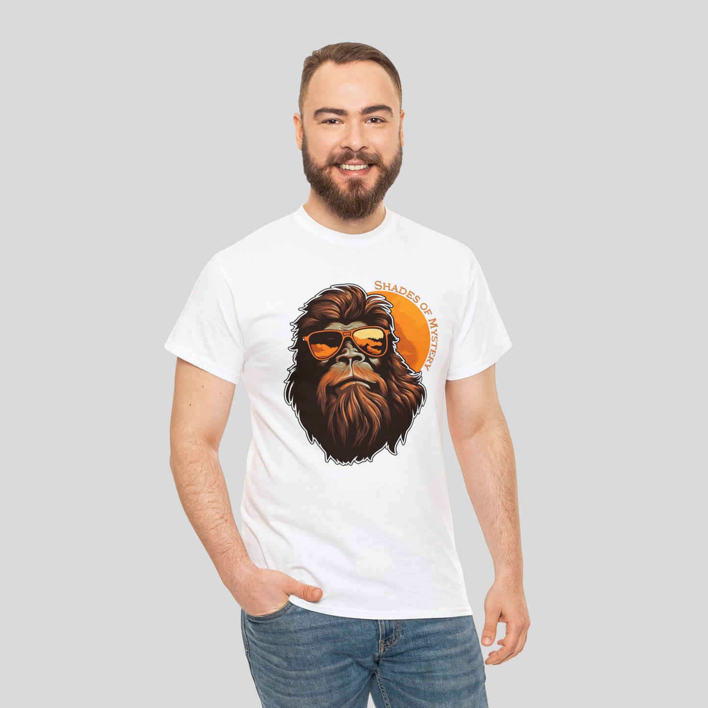 Bigfoot, Shades Of Mystery, Unisex Heavy Cotton Tee