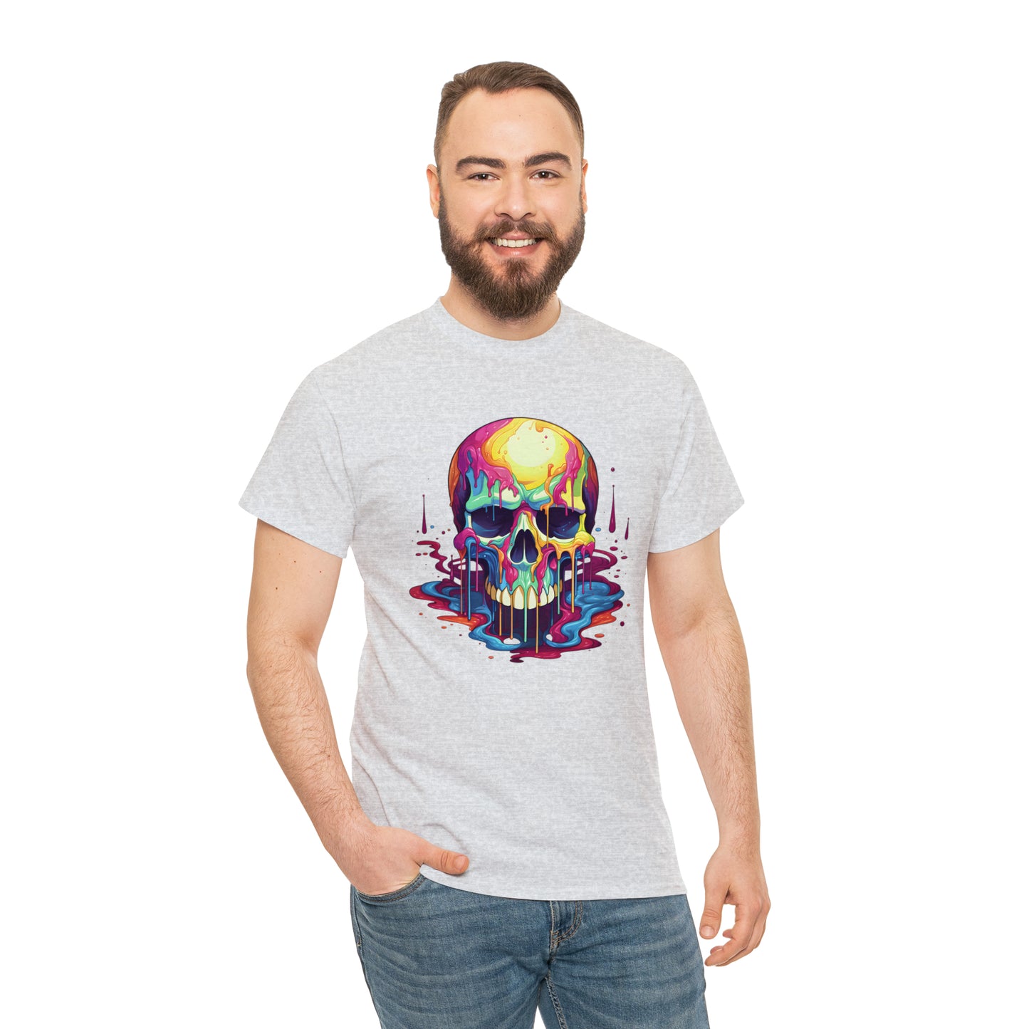 Painted Skull, Unisex Heavy Cotton Tee