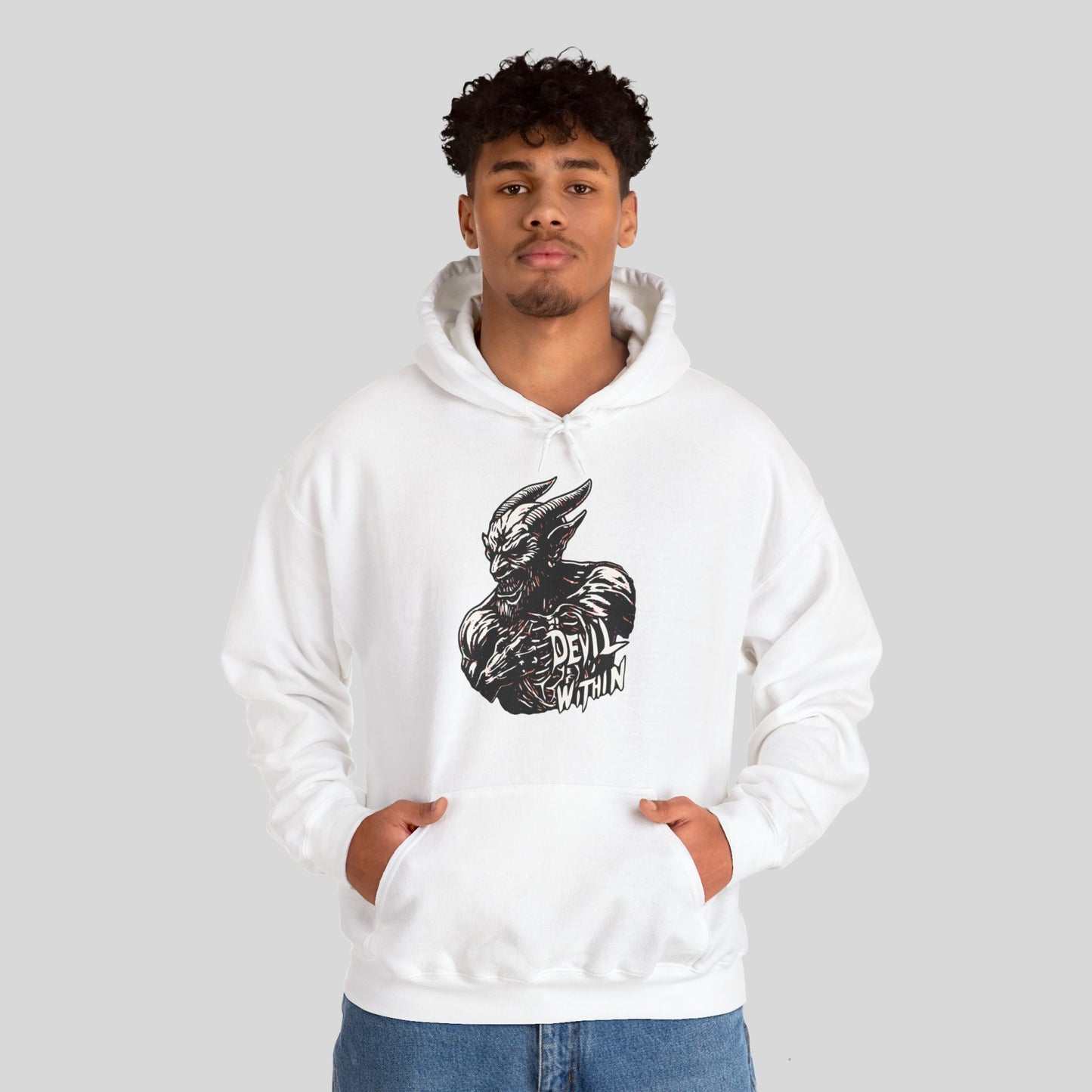 Devil Within, Unisex Heavy Blend™ Hooded Sweatshirt