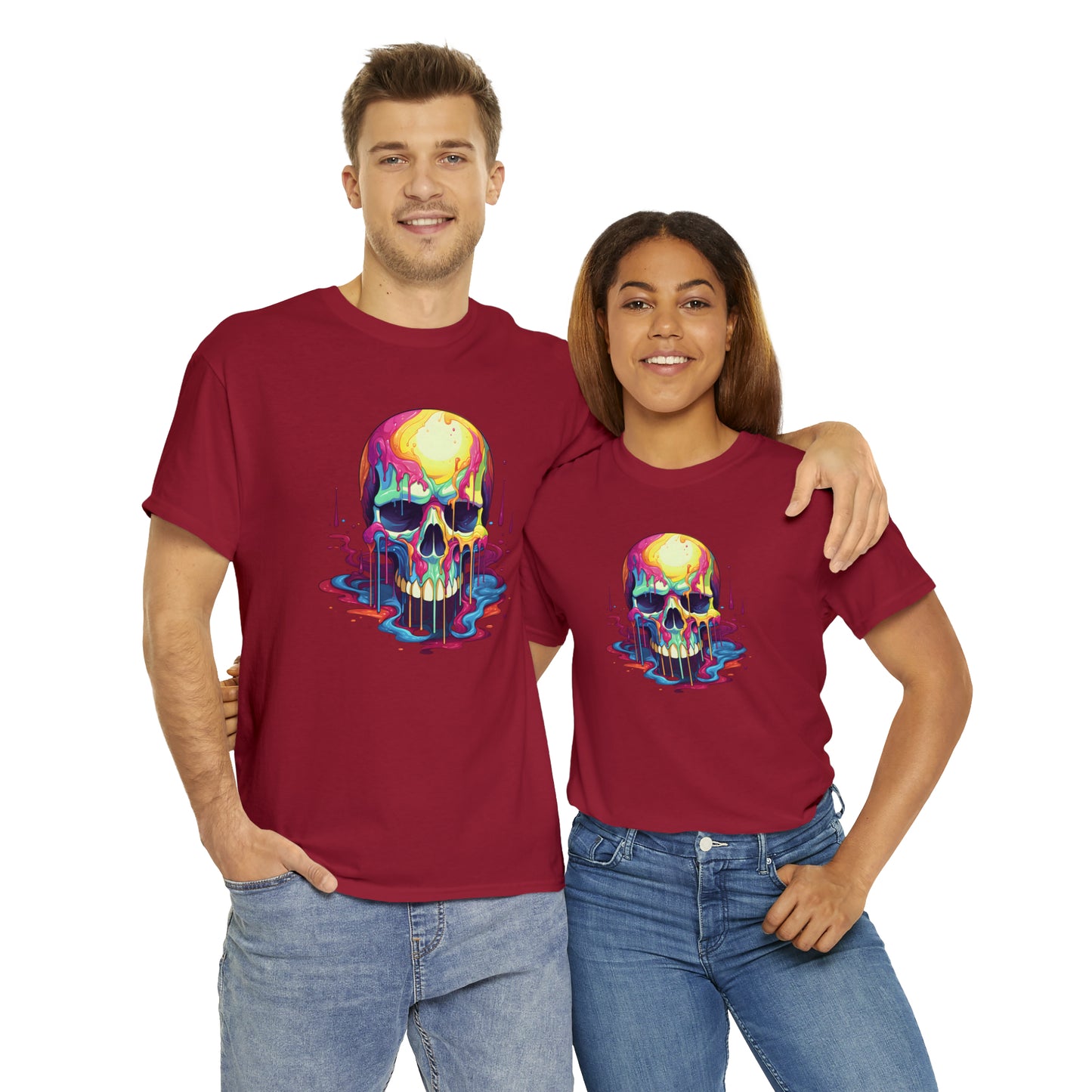 Painted Skull, Unisex Heavy Cotton Tee