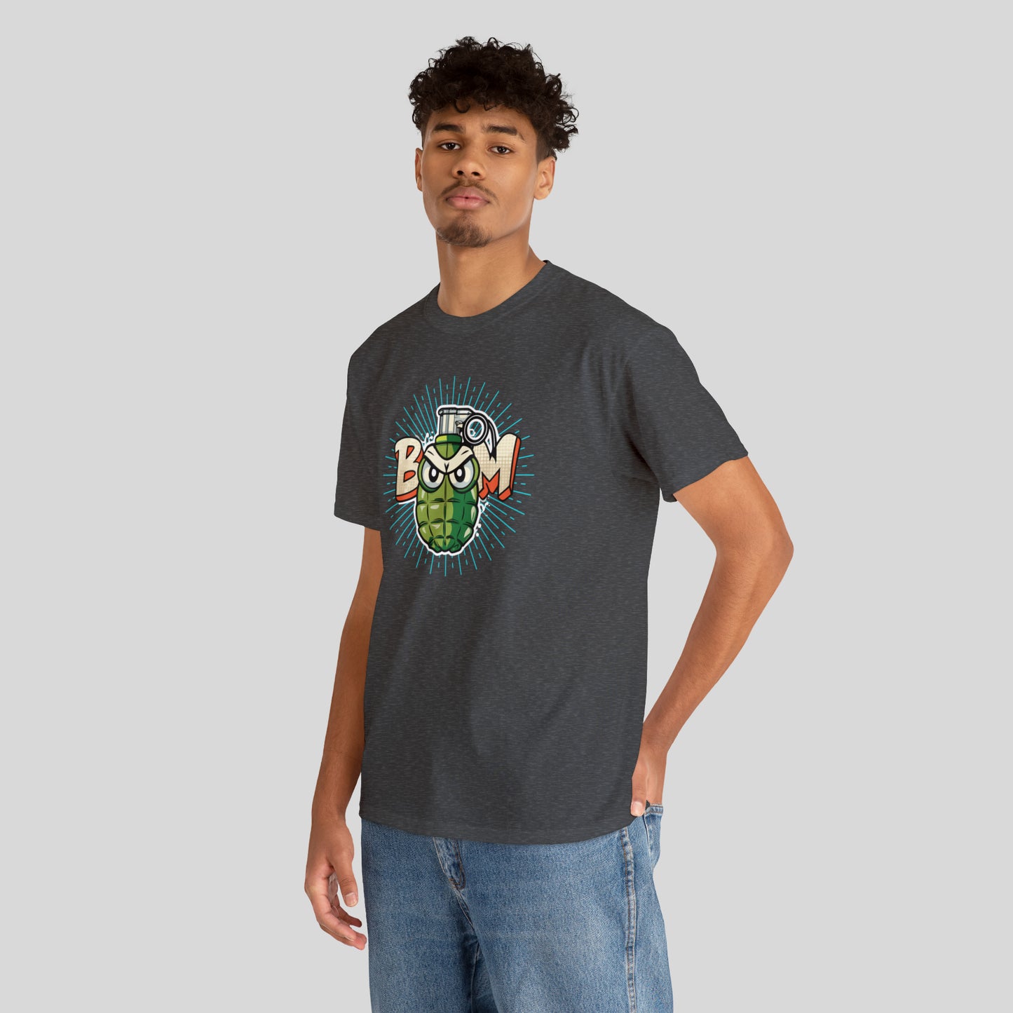 BOOM, Angry Grenade, Unisex Heavy Cotton Tee