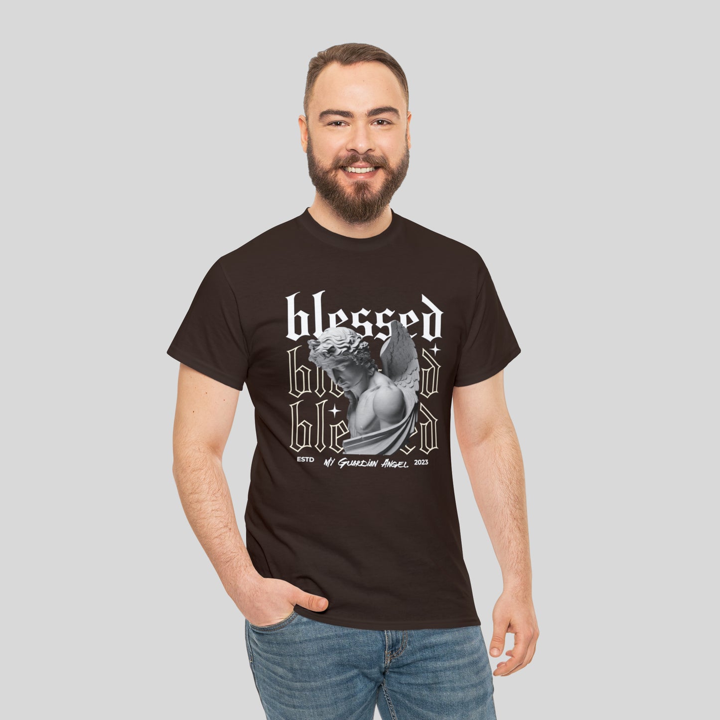 Blessed, My Guardian Angel, Unisex Heavy Cotton Tee