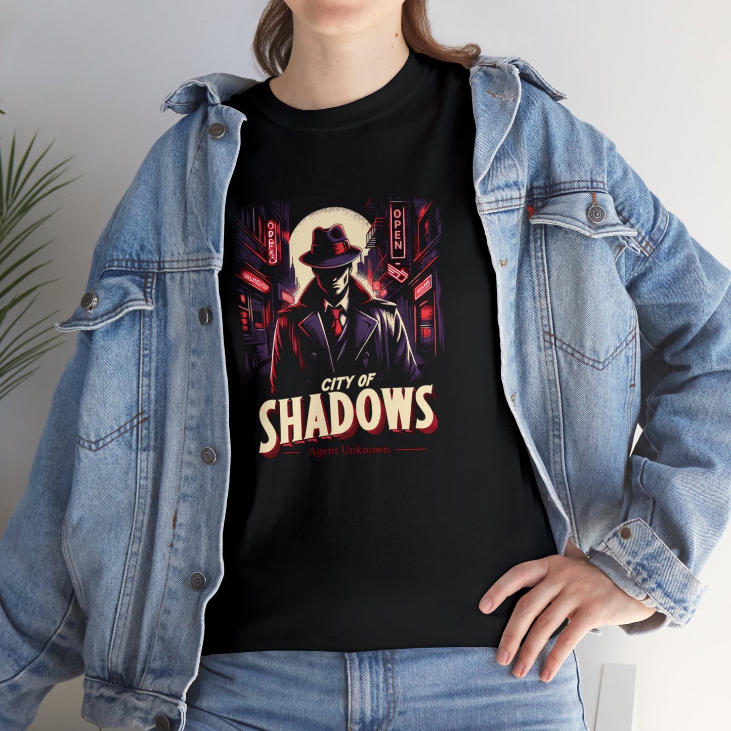 City of Shadows, Detective, Unisex Heavy Cotton Tee