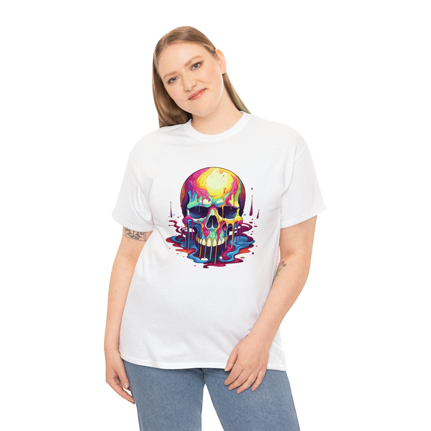 Painted Skull, Unisex Heavy Cotton Tee