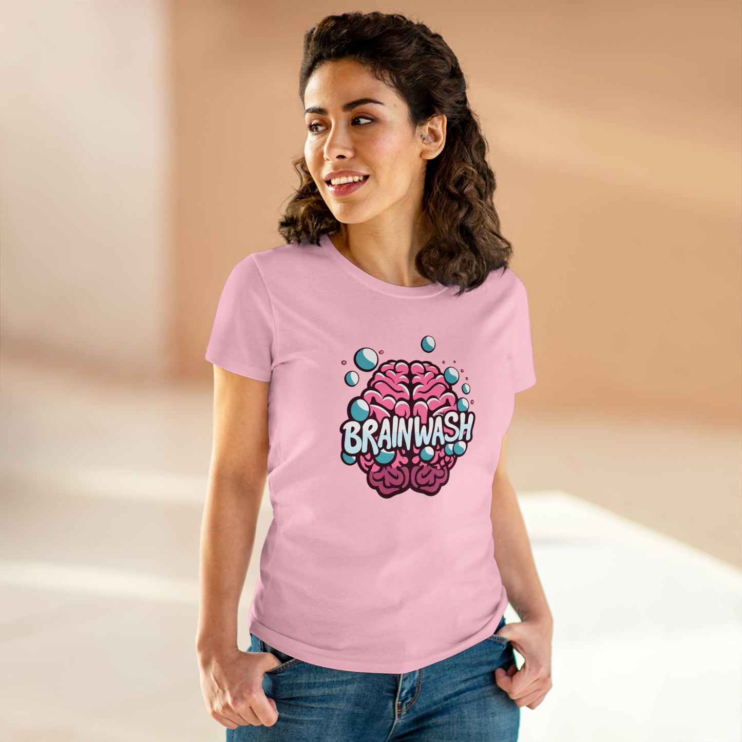 Brainwash, Women's Midweight Cotton Tee