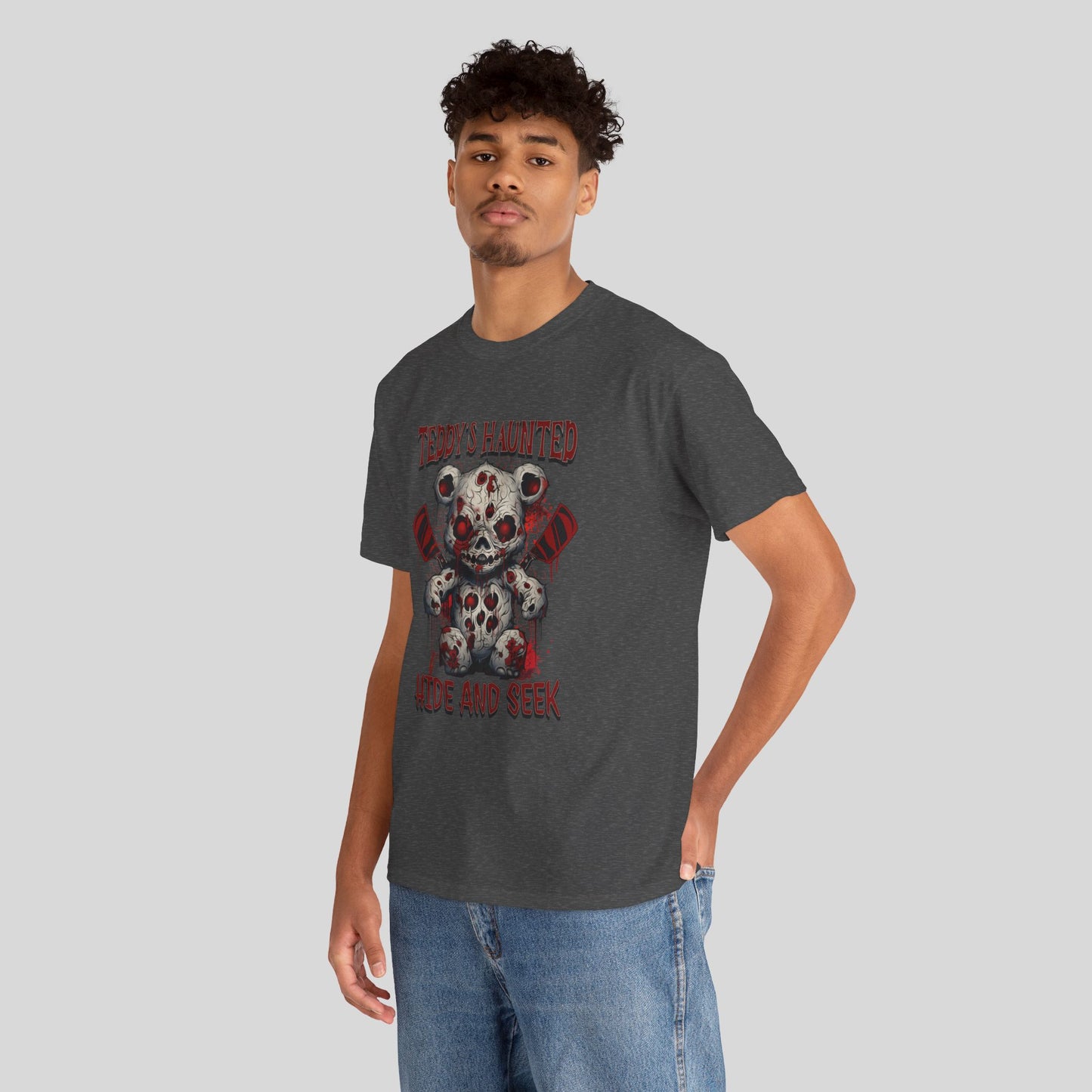 Teddy's Haunted Hide and Seek, Unisex Heavy Cotton Tee