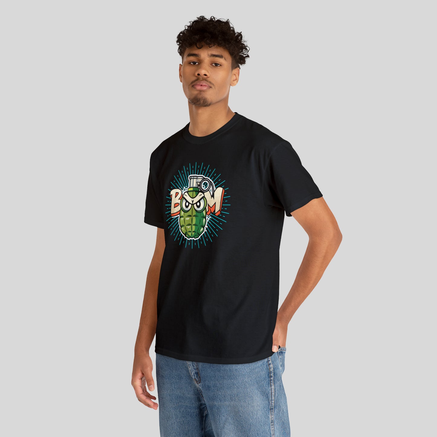 BOOM, Angry Grenade, Unisex Heavy Cotton Tee