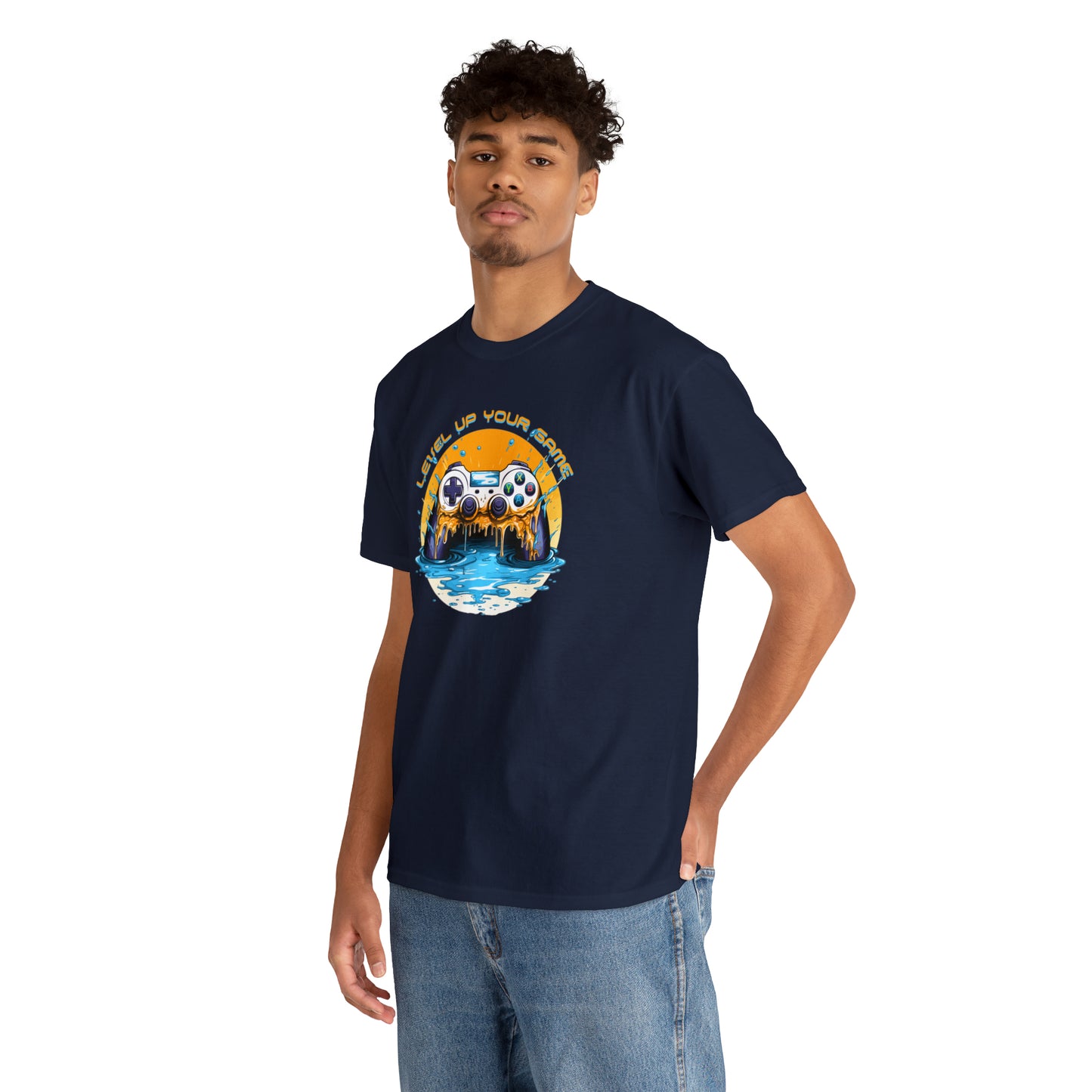 Level Up Your Game, Game Controller Unisex Heavy Cotton Tee