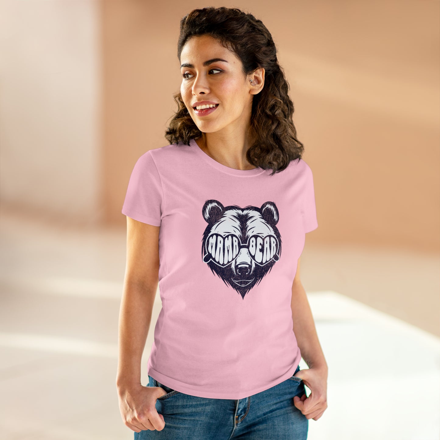 MAMA BEAR Women's Midweight Cotton Tee