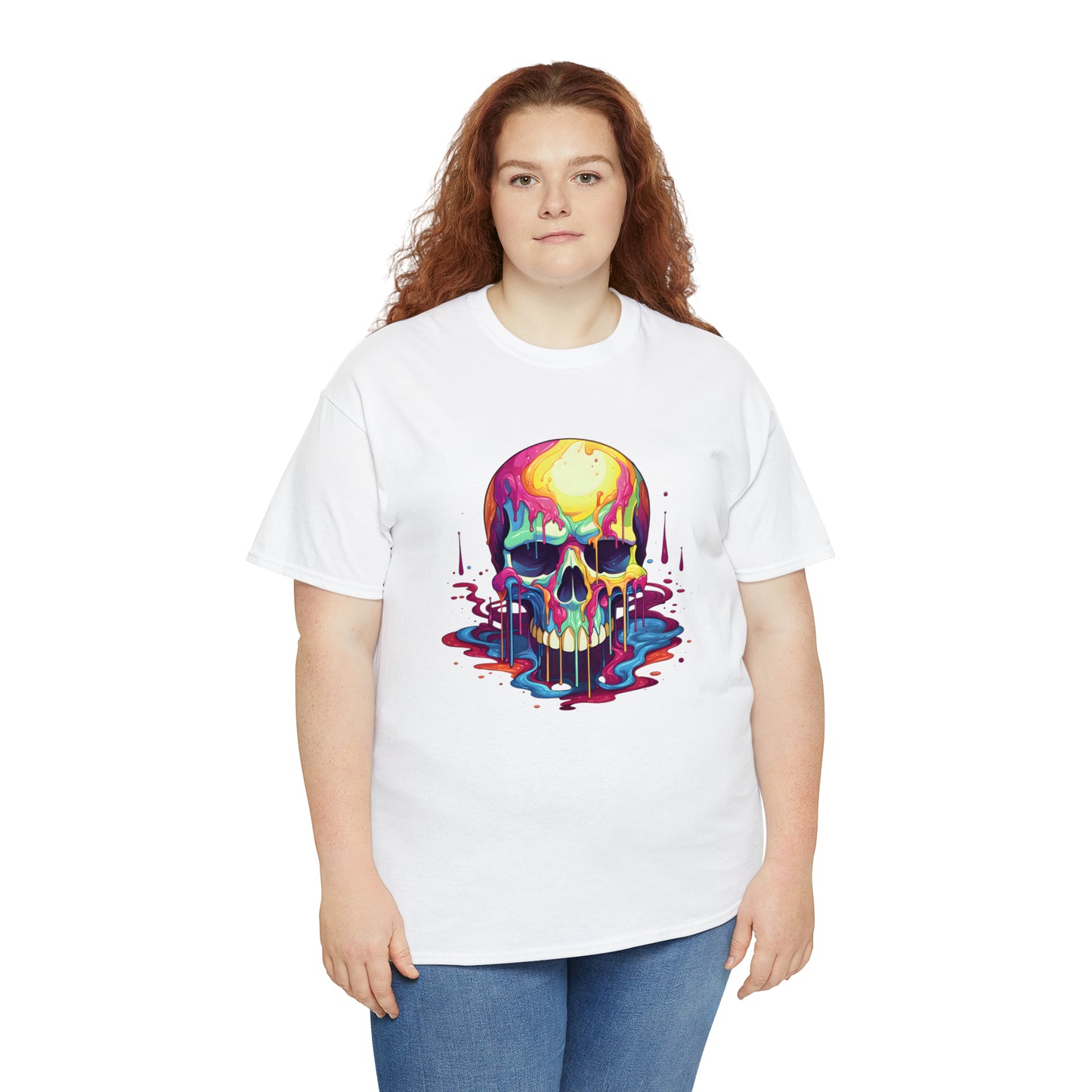 Painted Skull, Unisex Heavy Cotton Tee