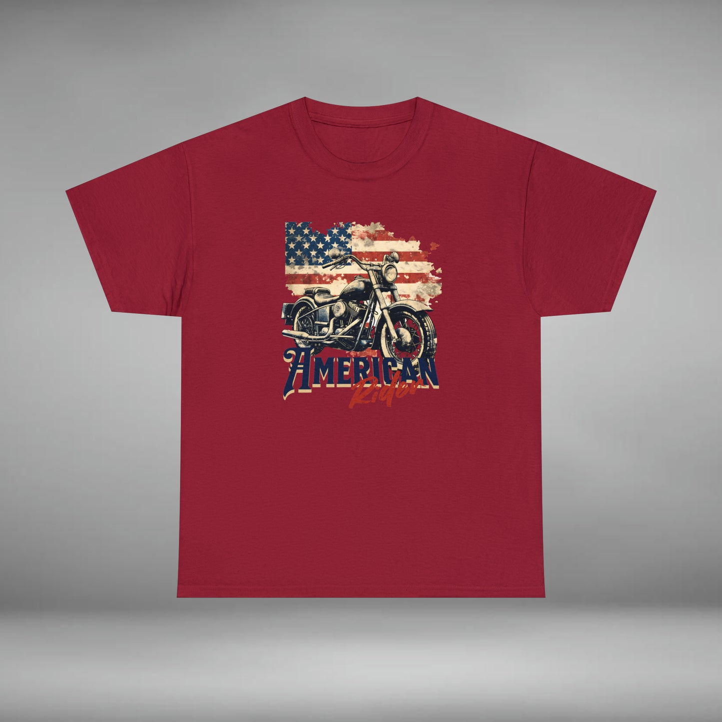 American Rider, Motorcycle Unisex Heavy Cotton Tee