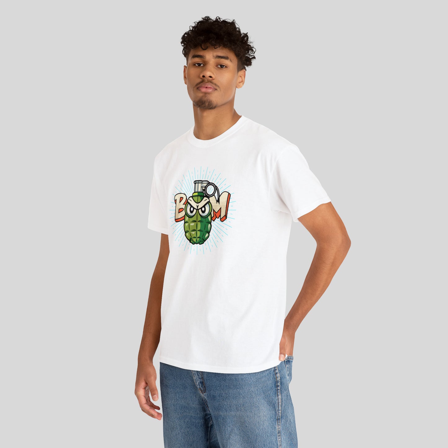 BOOM, Angry Grenade, Unisex Heavy Cotton Tee
