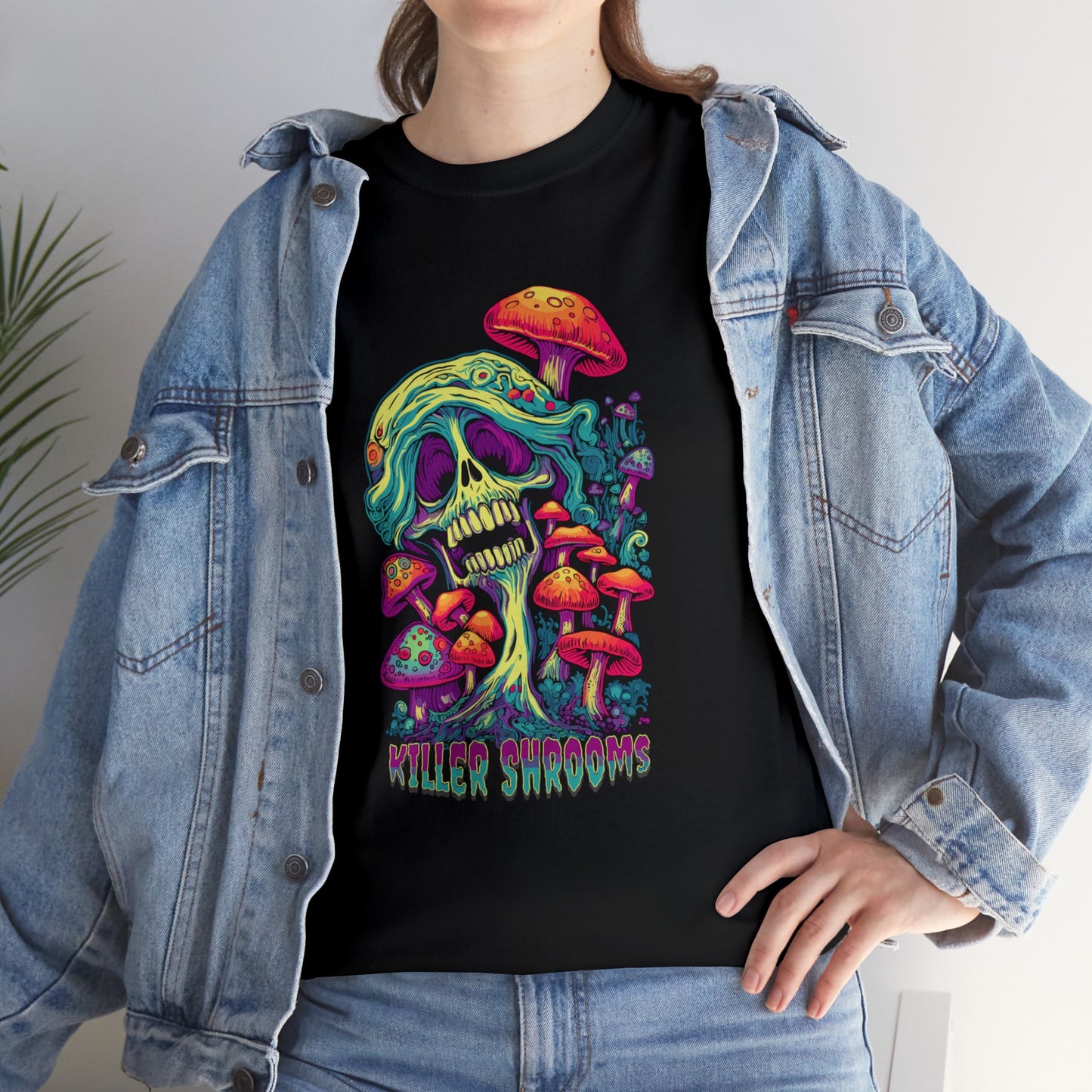 Killer Shrooms, Mushrooms Unisex Heavy Cotton Tee