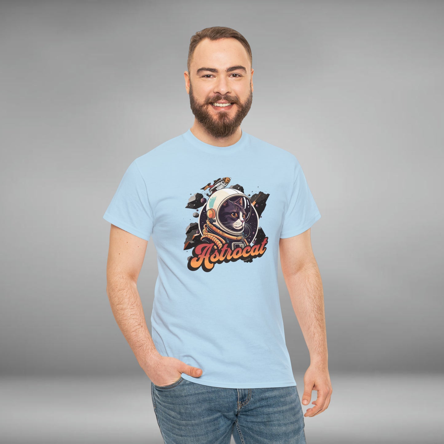 Astrocat, Unisex Heavy Cotton Tee