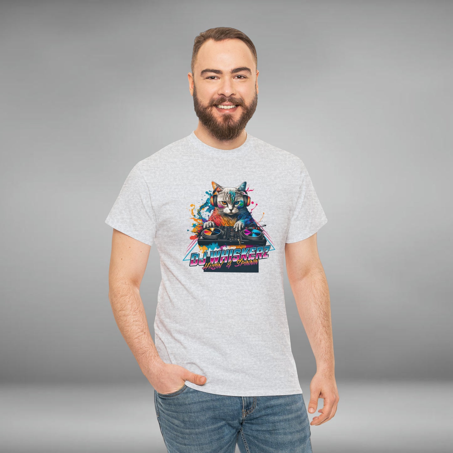 DJ WHISKERZ, Unisex Heavy Cotton Tee