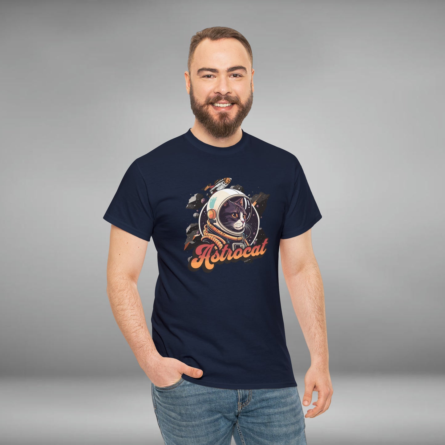 Astrocat, Unisex Heavy Cotton Tee