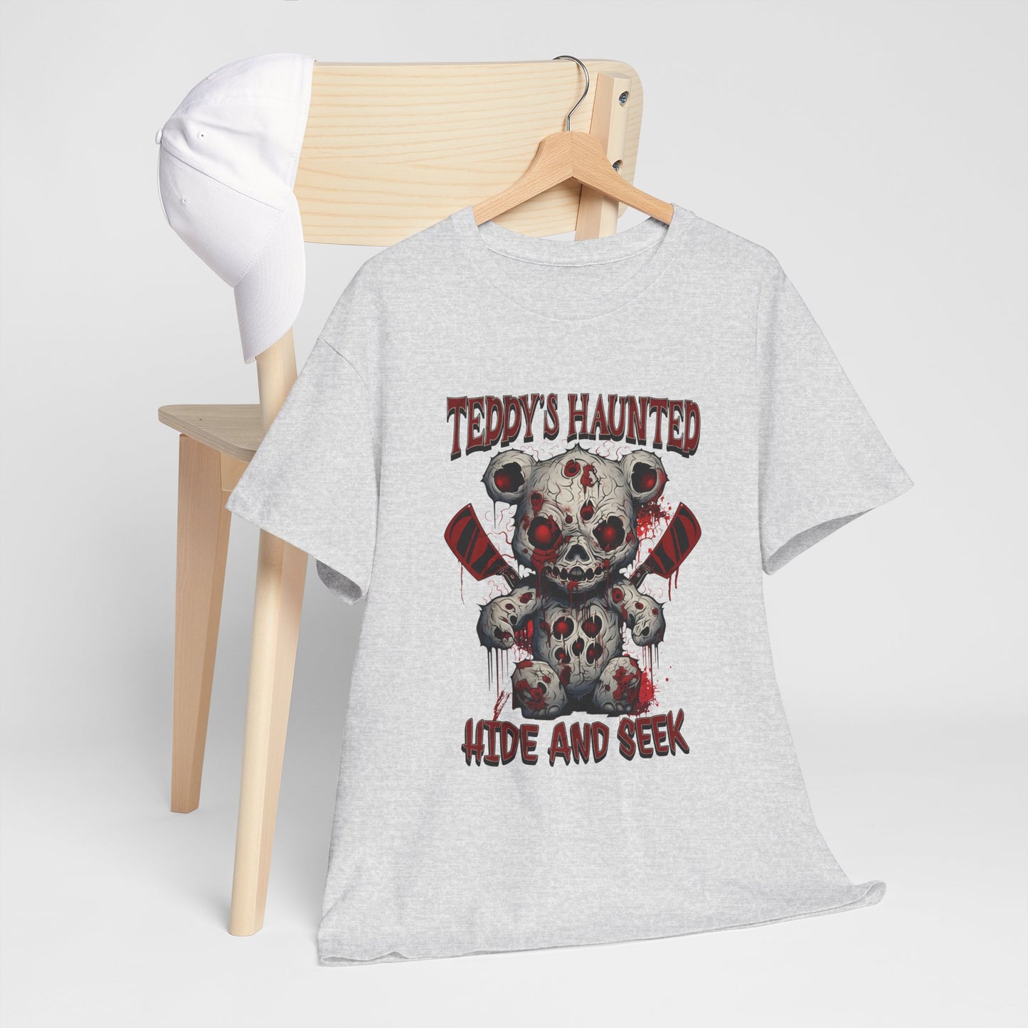 Teddy's Haunted Hide and Seek, Unisex Heavy Cotton Tee