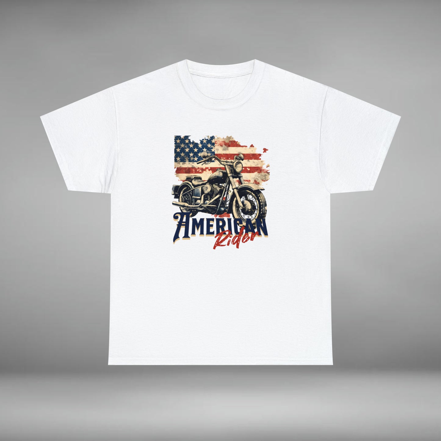 American Rider, Motorcycle Unisex Heavy Cotton Tee
