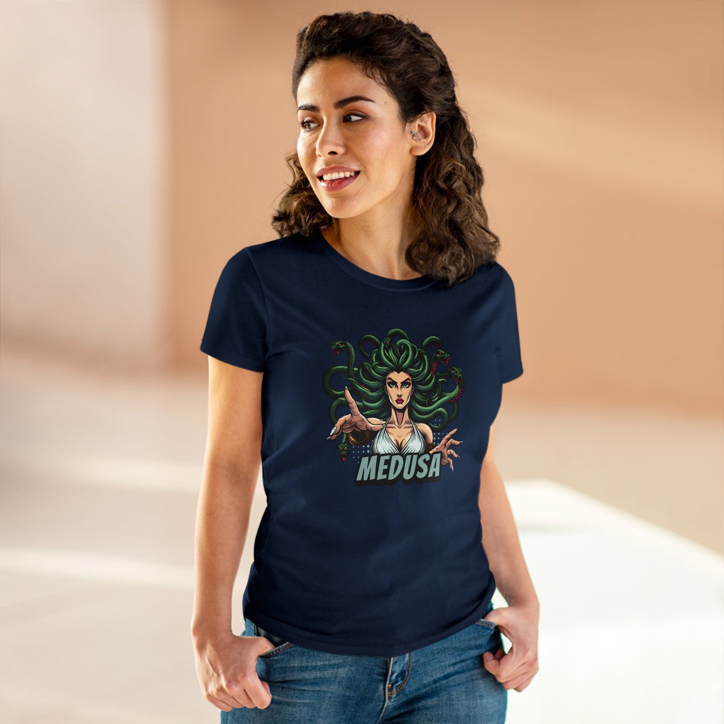 Medusa, Women's Midweight Cotton Tee
