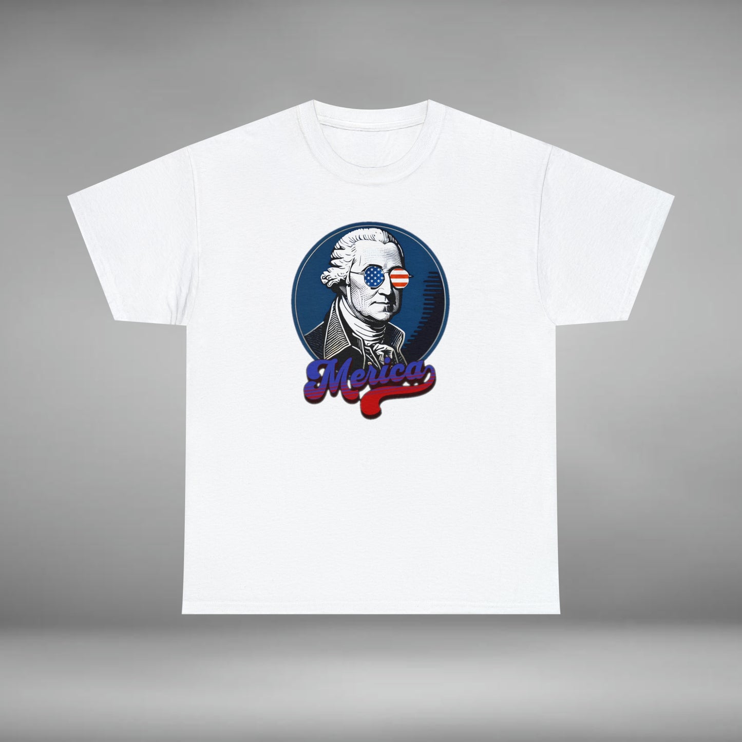 Merica, George Washington Unisex Heavy Cotton Graphic Tee