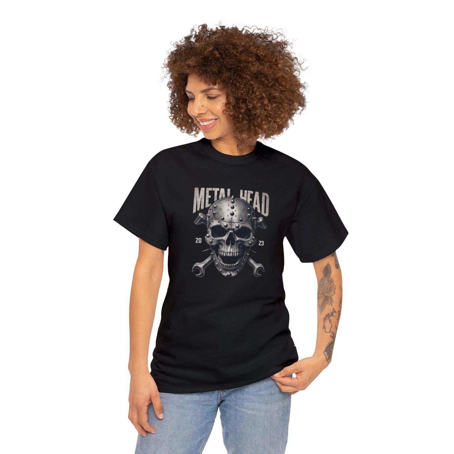Metal Head Skull Heavy Cotton Tee