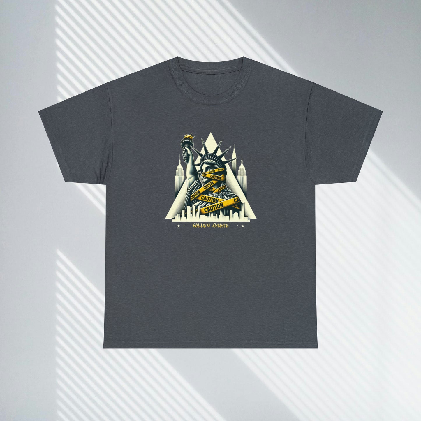 Fallen State, NYC, Statue of Liberty, Heavy Cotton Tee