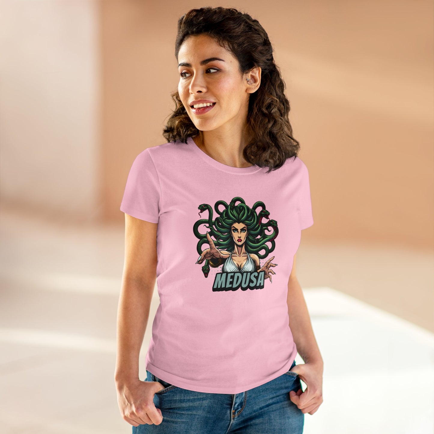 Medusa, Women's Midweight Cotton Tee
