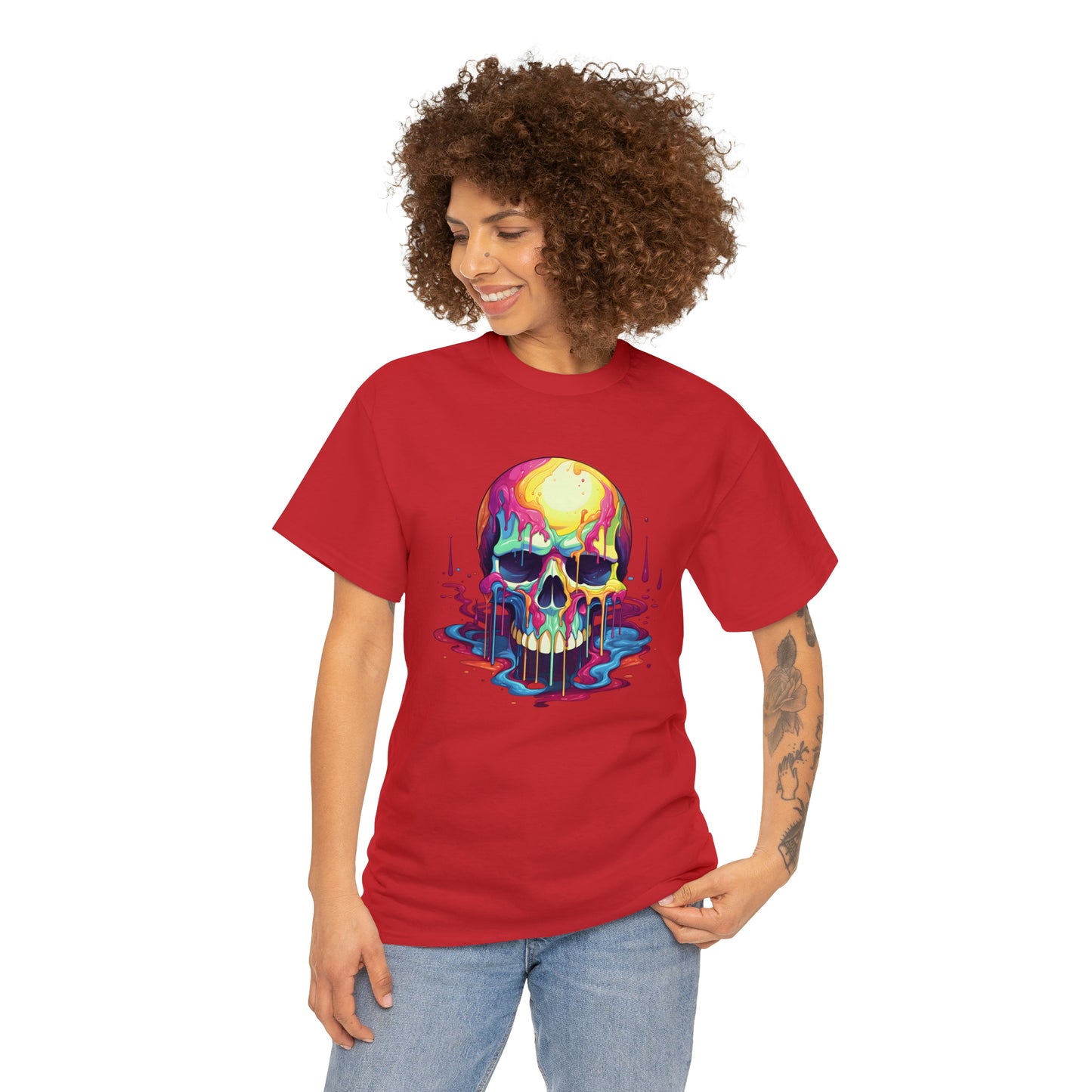 Painted Skull, Unisex Heavy Cotton Tee
