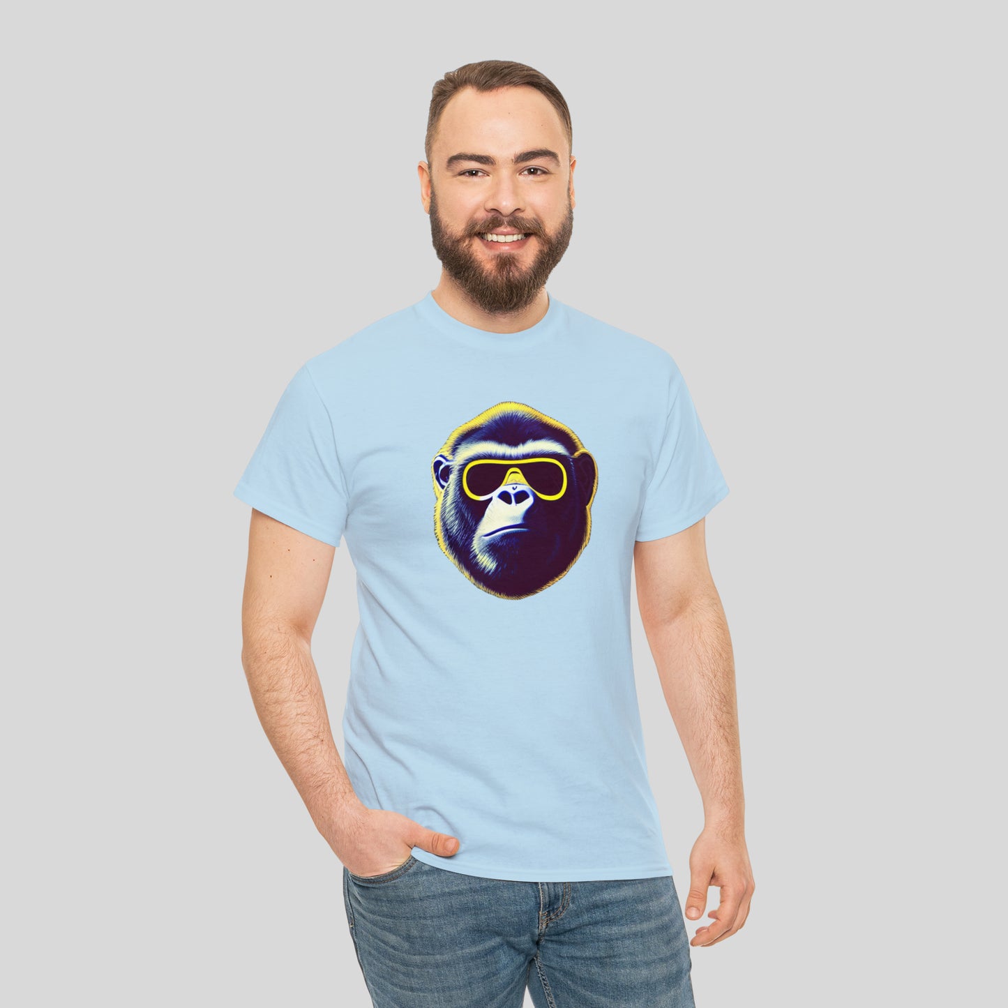 Gorilla, Custom Unisex Heavy Cotton Graphic Tee