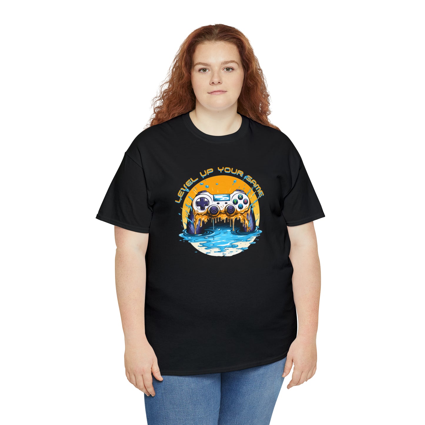 Level Up Your Game, Game Controller Unisex Heavy Cotton Tee