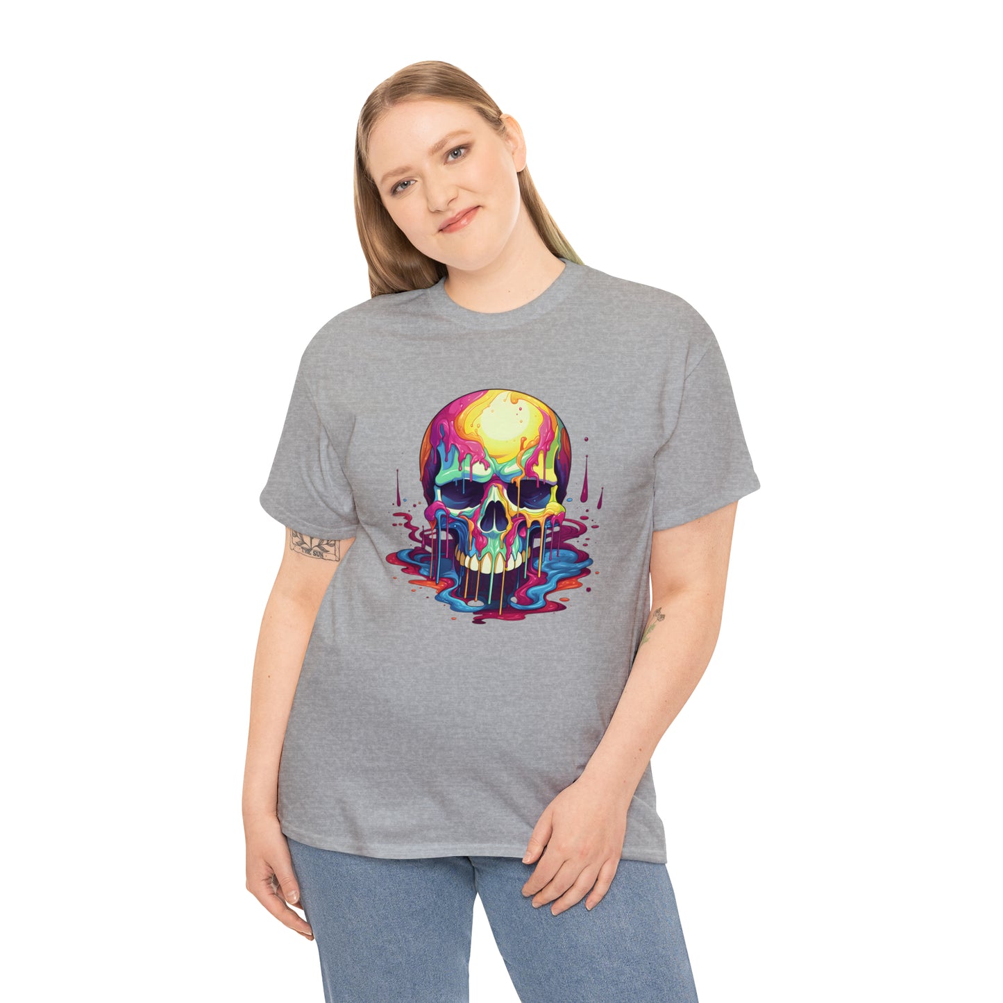 Painted Skull, Unisex Heavy Cotton Tee
