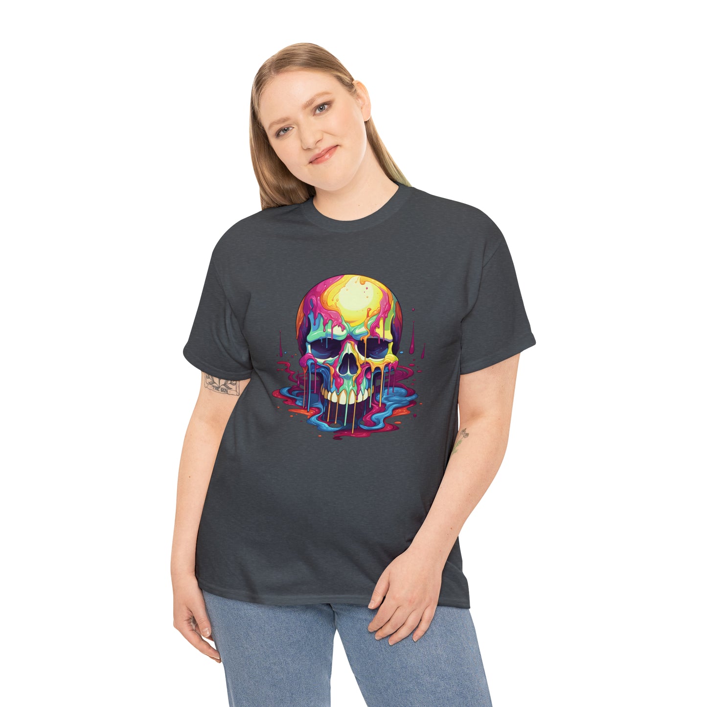 Painted Skull, Unisex Heavy Cotton Tee