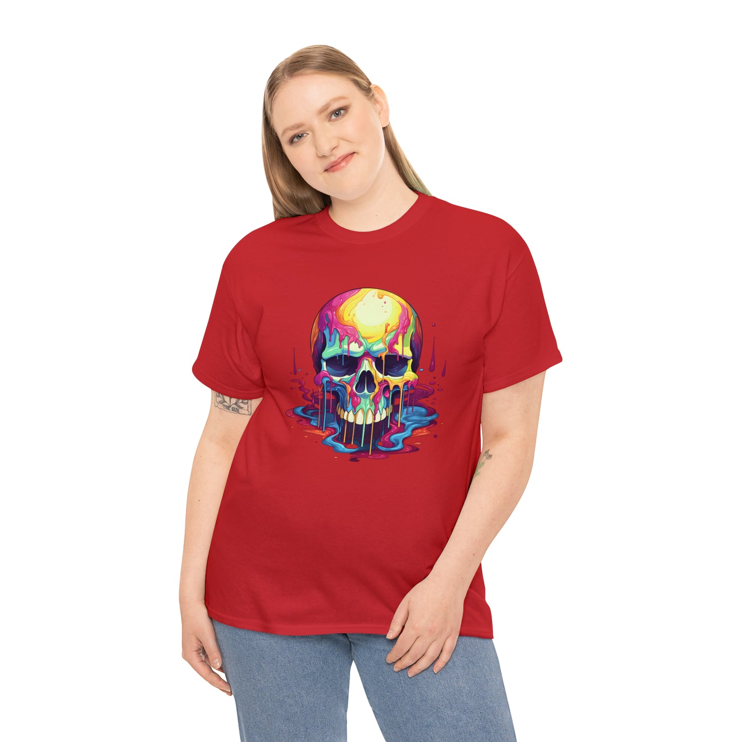 Painted Skull, Unisex Heavy Cotton Tee