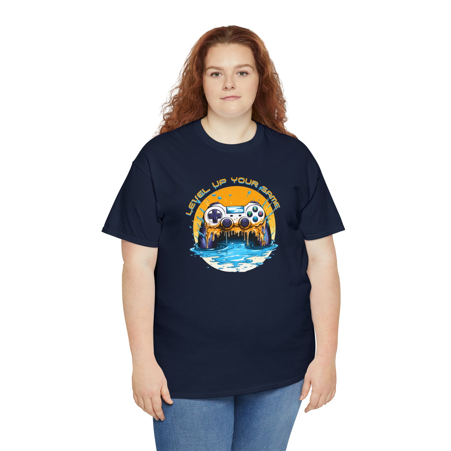Level Up Your Game, Game Controller Unisex Heavy Cotton Tee
