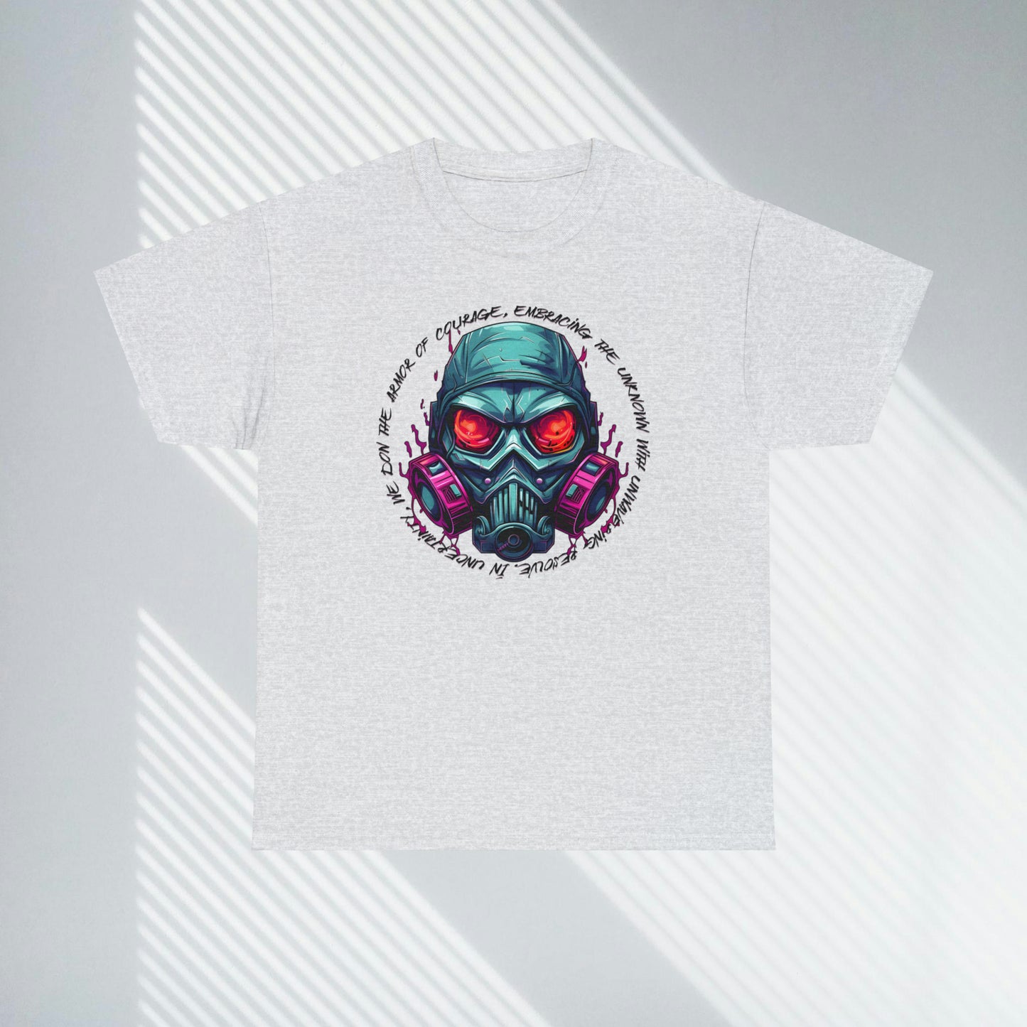 Gas Mask, Unisex Heavy Cotton Tee