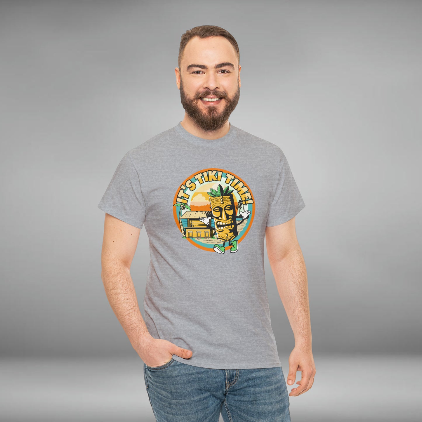 It's Tiki Time! Unisex Heavy Cotton Tee