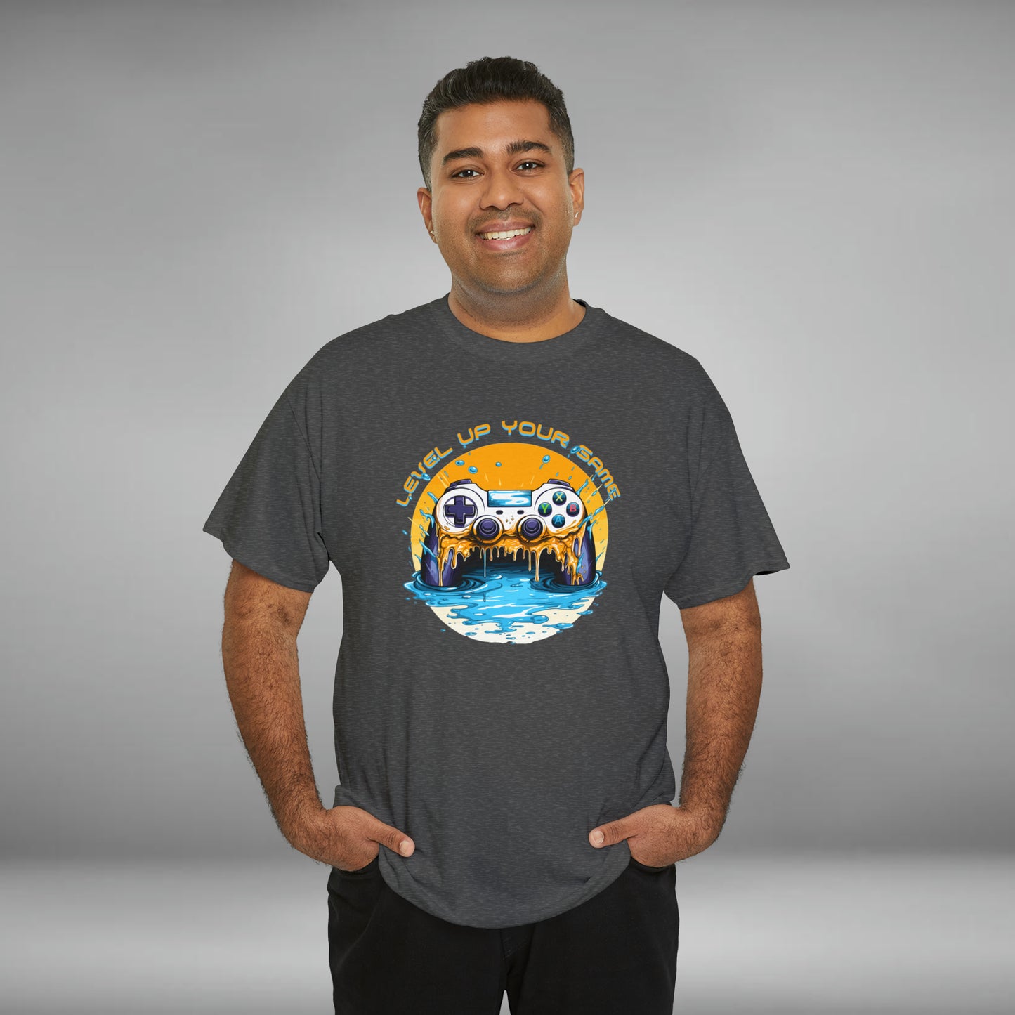 Level Up Your Game, Game Controller Unisex Heavy Cotton Tee