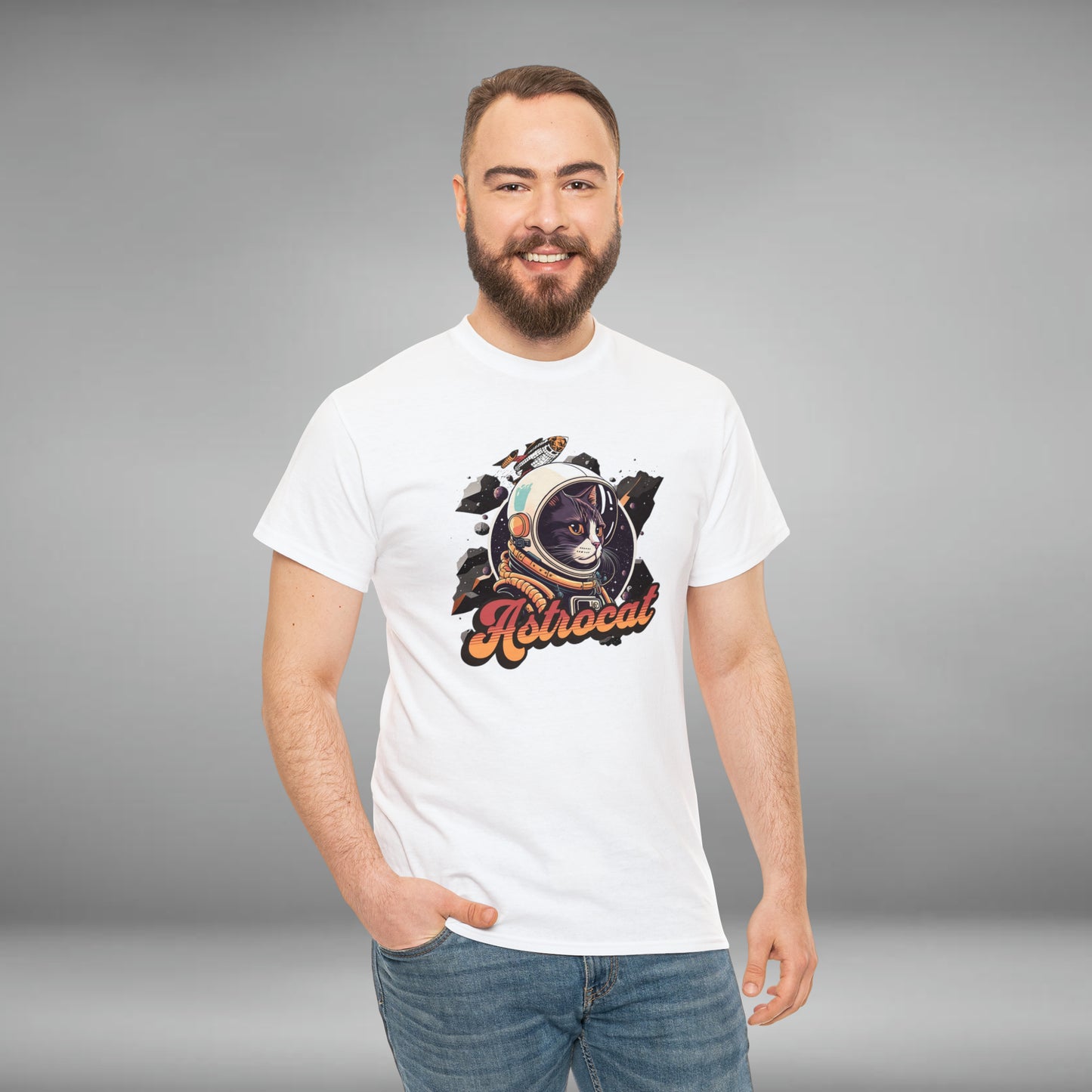 Astrocat, Unisex Heavy Cotton Tee