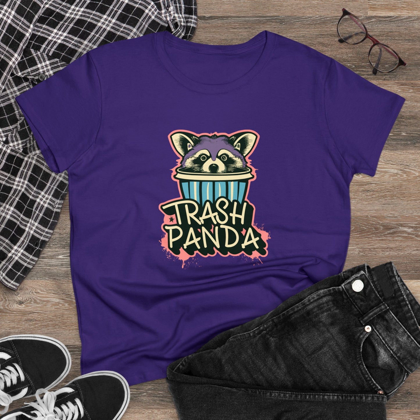 Trash Panda, Racoon, Women's Cotton Tee