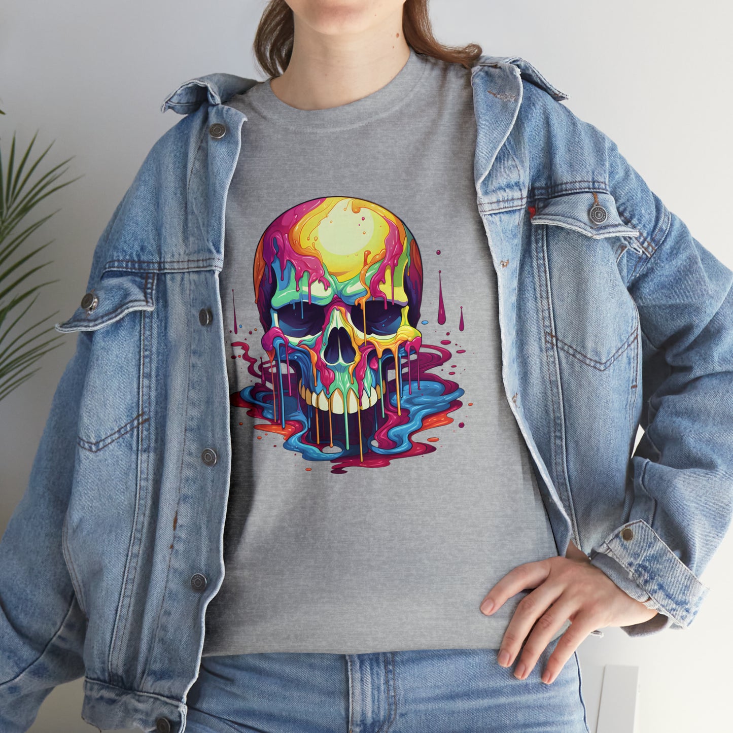 Painted Skull, Unisex Heavy Cotton Tee