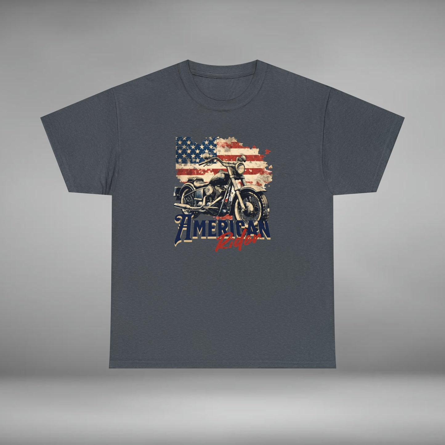 American Rider, Motorcycle Unisex Heavy Cotton Tee