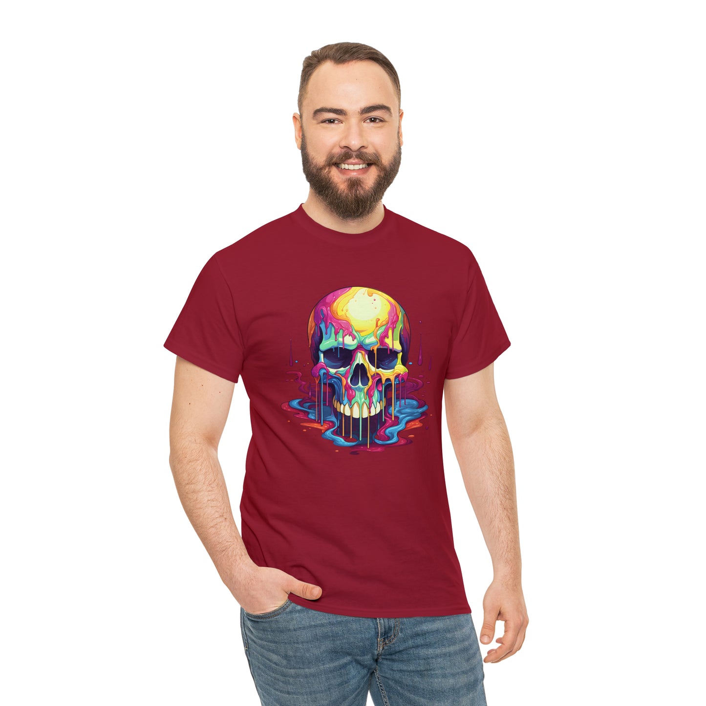 Painted Skull, Unisex Heavy Cotton Tee