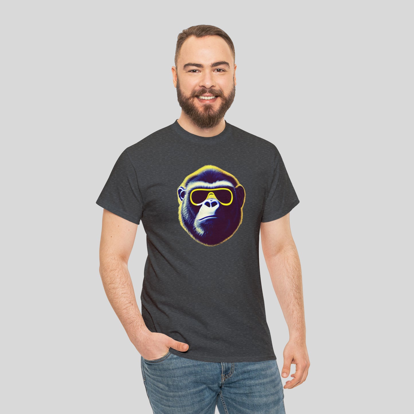 Gorilla, Custom Unisex Heavy Cotton Graphic Tee
